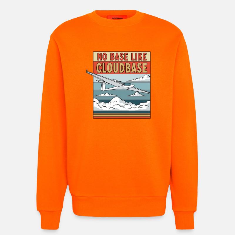 Pas de base comme Cloudbase - Sweat bio décontracté fabriqué en UE - SUNSET ORANGE