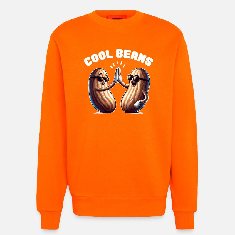 High Five Plug-in-Bohnen - Sweatshirt - made by SPREAD  - SUNSET ORANGE