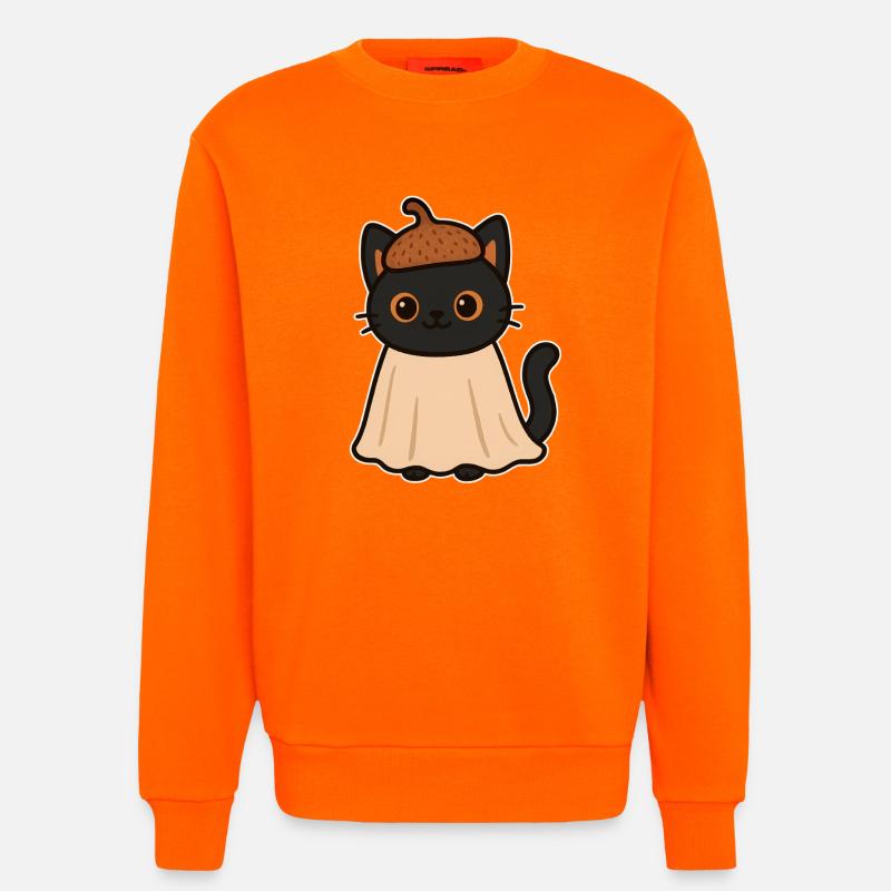 Kätzchen mit Eichelhut - Sweatshirt - made by SPREAD  - SUNSET ORANGE