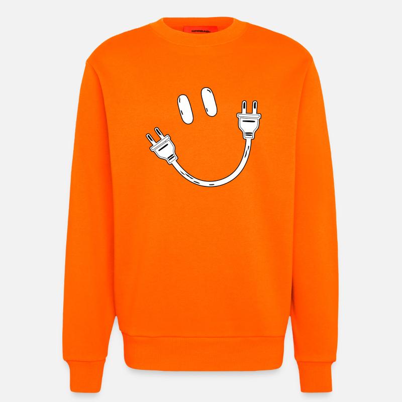 Electricity Schuko Plug Socket Electrical Gift - Sweatshirt - made by SPREAD  - SUNSET ORANGE