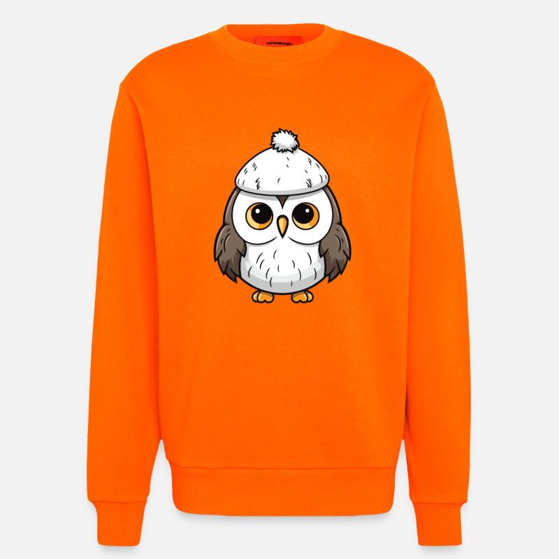 Eule Winter Tier Baby Comic - Sweatshirt - made by SPREAD  - SUNSET ORANGE