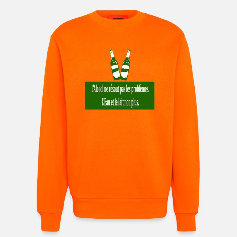 Cool doesn't solve problems - Sweatshirt - made by SPREAD  - SUNSET ORANGE