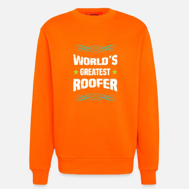 Weltbester Dachdecker - Sweatshirt - made by SPREAD - SUNSET ORANGE