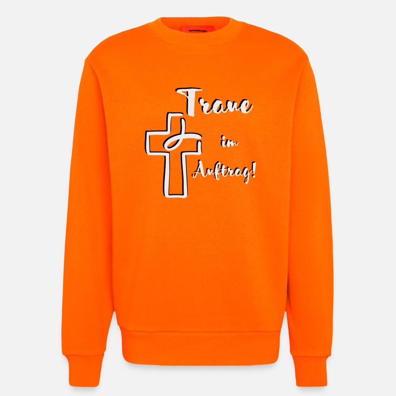 Wedding Order Fish Cross Bright - Sweatshirt - made by SPREAD - SUNSET ORANGE