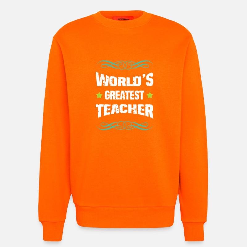 Weltbester Lehrer - Sweatshirt - made by SPREAD  - SUNSET ORANGE