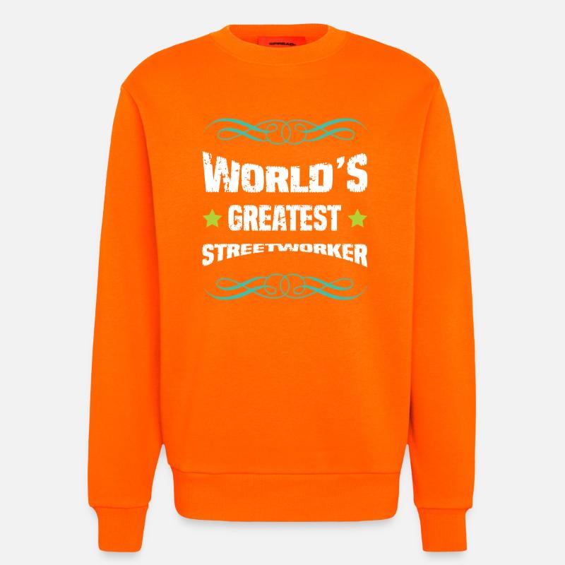 Weltbester Straßenarbeiter - Sweatshirt - made by SPREAD  - SUNSET ORANGE