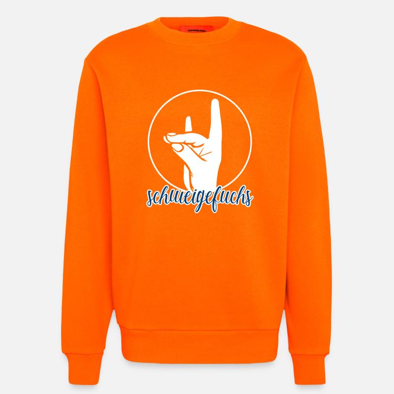 Schweigefuchs Lehrer Grundschule Kindergarten - Sweatshirt - made by SPREAD  - SUNSET ORANGE