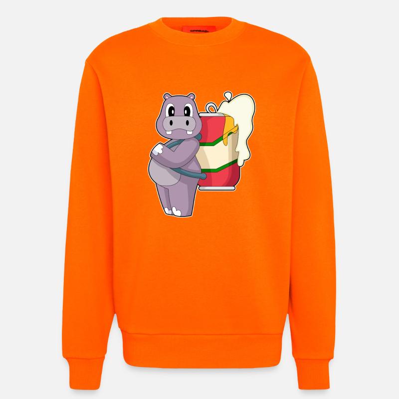 Nilpferd Bier - Sweatshirt - made by SPREAD  - SUNSET ORANGE