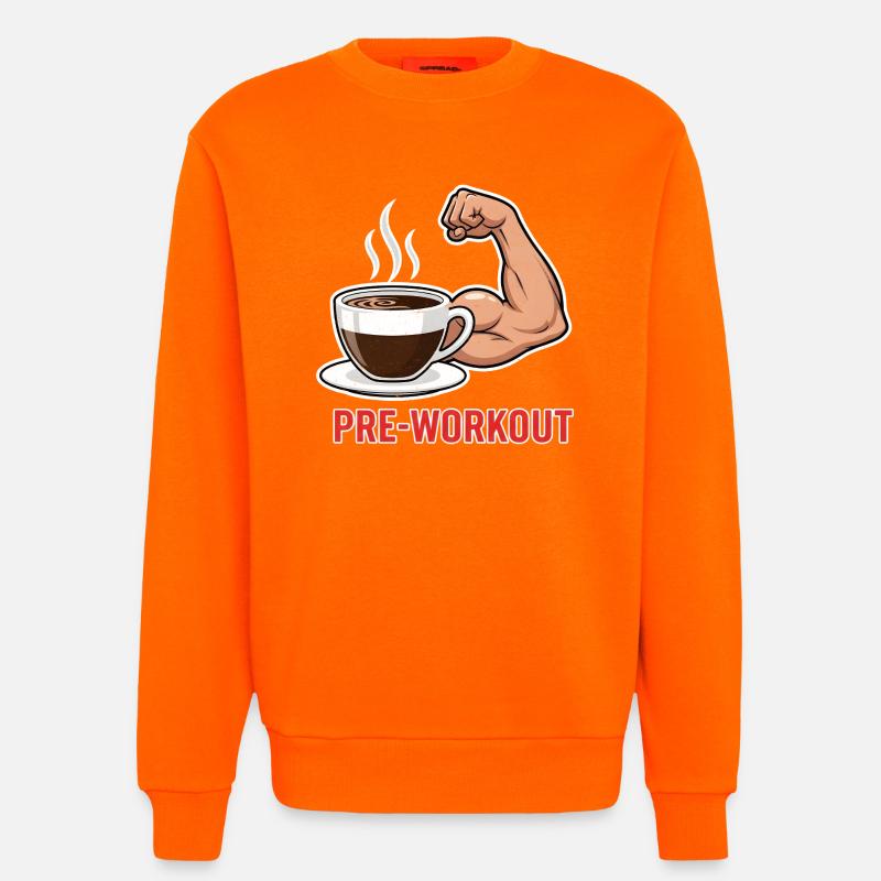 Kaffee Kraft Pre-Workout - Sweatshirt - made by SPREAD  - SUNSET ORANGE