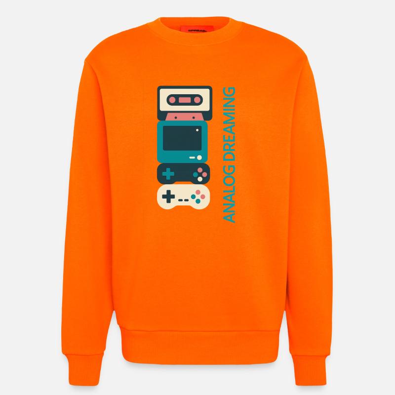 Analog Dreaming Console Stack - Sweatshirt - made by SPREAD  - SUNSET ORANGE