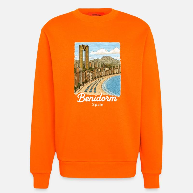Benidorm Spanien - Sweatshirt - made by SPREAD  - SUNSET ORANGE