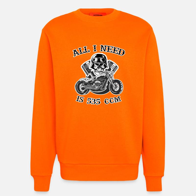 All I need is 535 ccm - Sweatshirt - made by SPREAD - SUNSET ORANGE