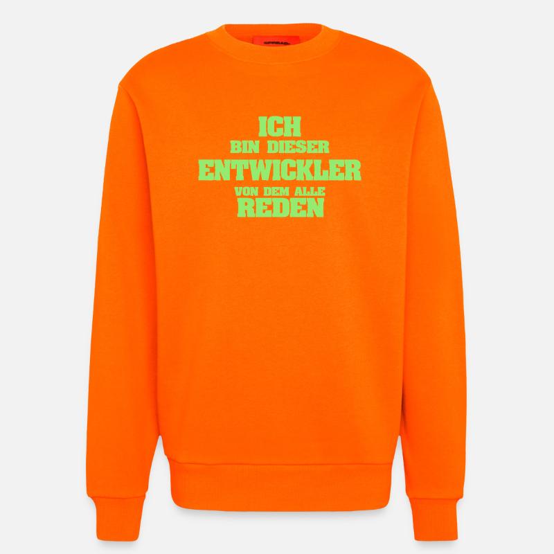 Developer as a profession - Sweatshirt - made by SPREAD  - SUNSET ORANGE