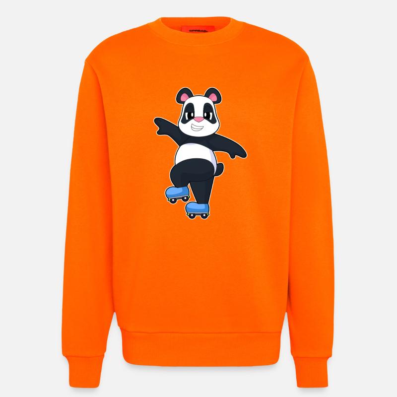 Panda Rollers Rollers Sport - Sweat bio décontracté fabriqué en UE - SUNSET ORANGE