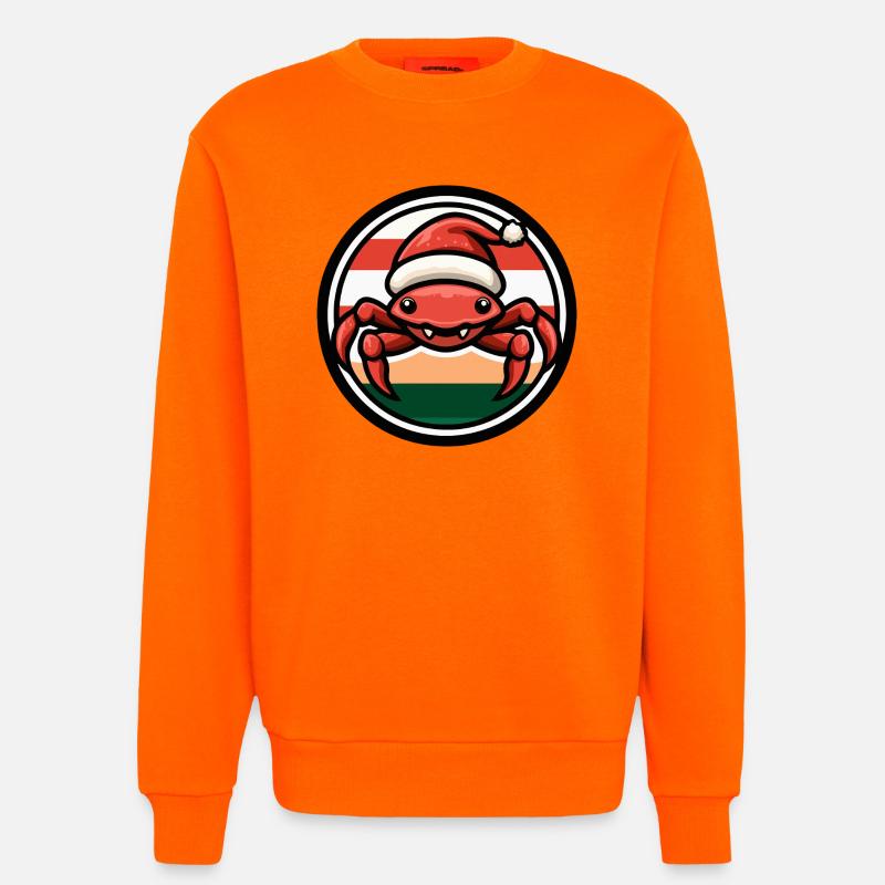 Weihnachtskrabbe im Feststil - Sweatshirt - made by SPREAD  - SUNSET ORANGE