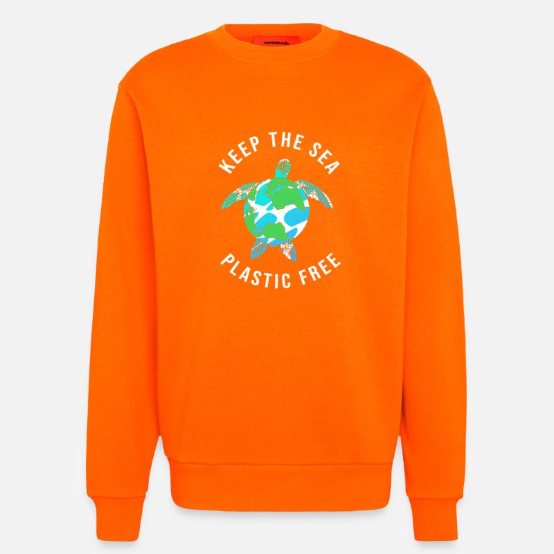 Climate change Environment Environmental protection - Sweatshirt - made by SPREAD - SUNSET ORANGE