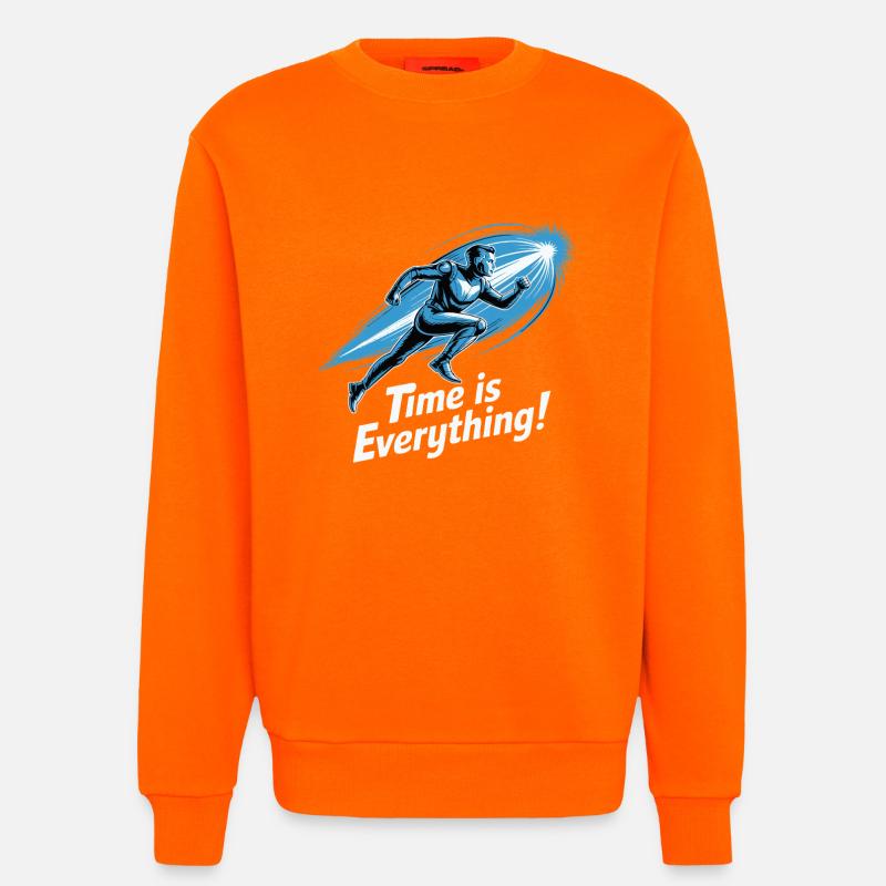 Time is Everything Runner - Sweatshirt - made by SPREAD  - SUNSET ORANGE