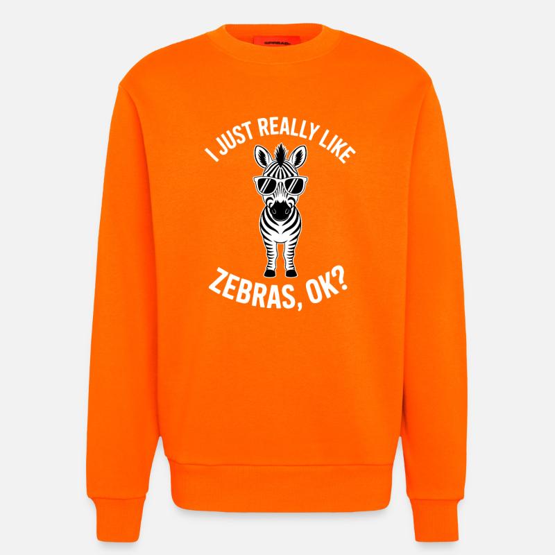 Zebra Spruch Lustiges Zebra Geschenk - Sweatshirt - made by SPREAD - SUNSET ORANGE