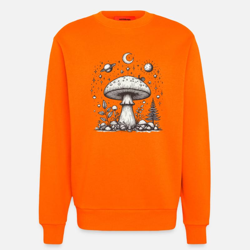 Toadstool Mushroom Psilo - Sweatshirt - made by SPREAD  - SUNSET ORANGE