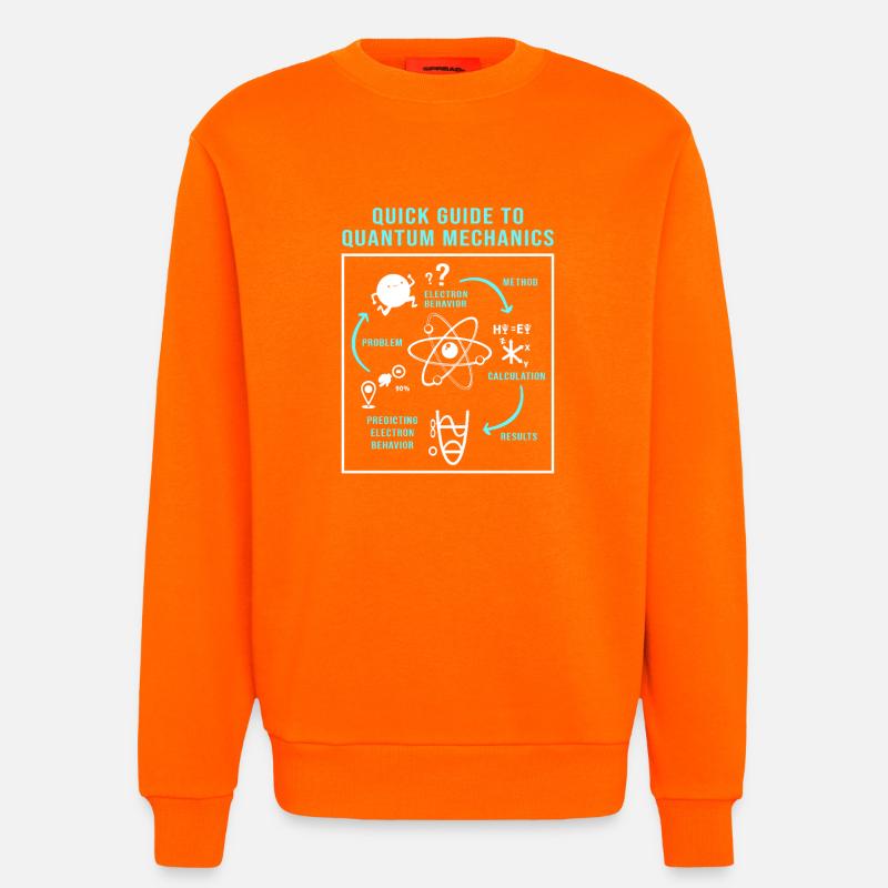 Physique quantique Physique quantique Saut quantique - Sweat bio décontracté fabriqué en UE - SUNSET ORANGE