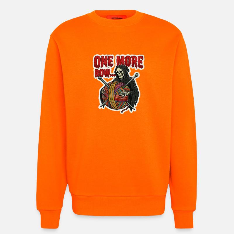 Noch Eine Reihe... Sensenstrick - Sweatshirt - made by SPREAD - SUNSET ORANGE