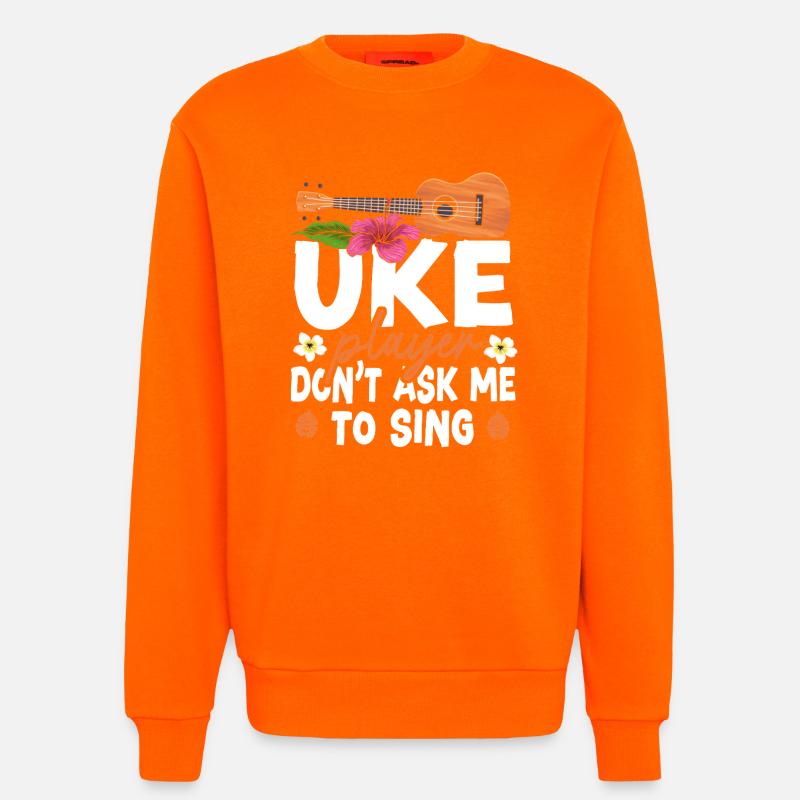 Hawaiian Ukulele Uke Uke Player - Sweatshirt - made by SPREAD  - SUNSET ORANGE