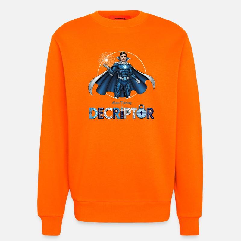 Hero Coder Decryptor - Sweatshirt - made by SPREAD  - SUNSET ORANGE