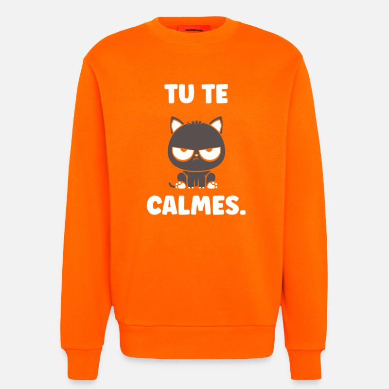 Grumpy Kitten: Beruhig dich - Sweatshirt - made by SPREAD  - SUNSET ORANGE