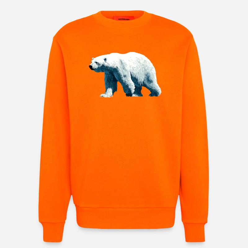 Polar Bär Eisbär - Sweatshirt - made by SPREAD  - SUNSET ORANGE