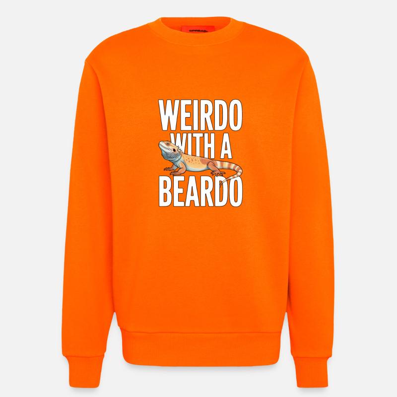 Weirdo mit Bartkind - Sweatshirt - made by SPREAD  - SUNSET ORANGE