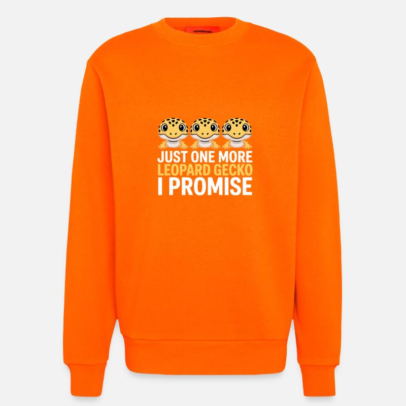 Leopardgekko-Trio Versprechen - Sweatshirt - made by SPREAD  - SUNSET ORANGE