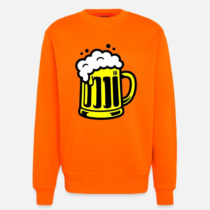 Bier Bierkrug Symbol - Sweatshirt - made by SPREAD  - SUNSET ORANGE