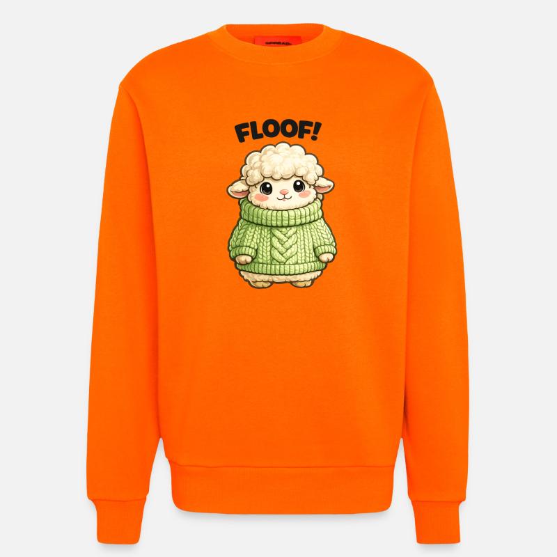 Kuscheliges Schäfchen Pullover Design - Sweatshirt - made by SPREAD  - SUNSET ORANGE