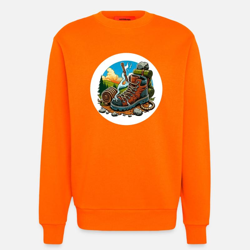 Qualmender Wanderschuh - Sweatshirt - made by SPREAD  - SUNSET ORANGE