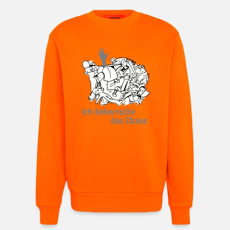 Je maîtrise le chaos - Sweat bio décontracté fabriqué en UE - SUNSET ORANGE