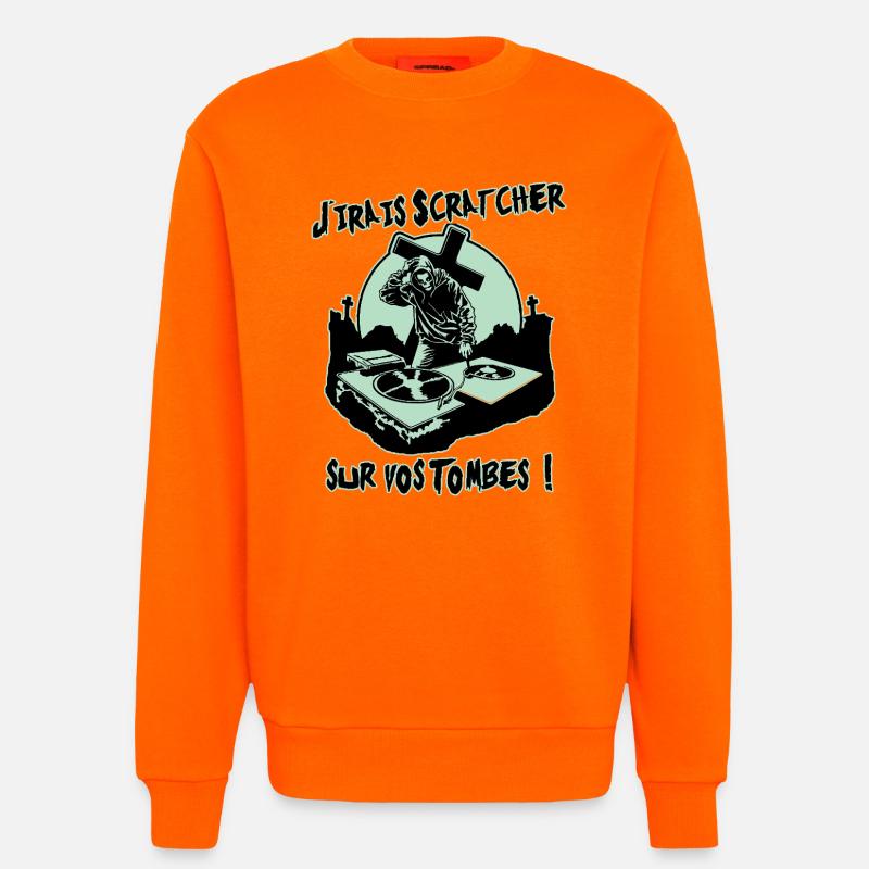 ICH WERDE AUF EURE GRÄBER KRATZEN! - Sweatshirt - made by SPREAD  - SUNSET ORANGE
