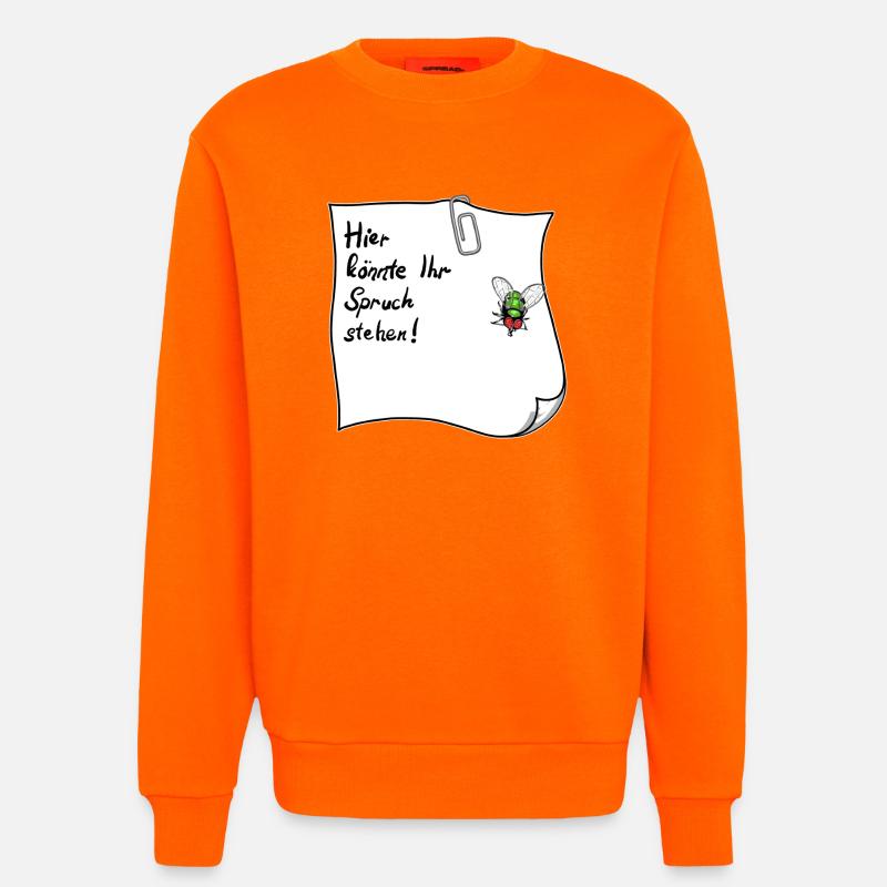 Notes – This could be your saying - Sweatshirt - made by SPREAD - SUNSET ORANGE