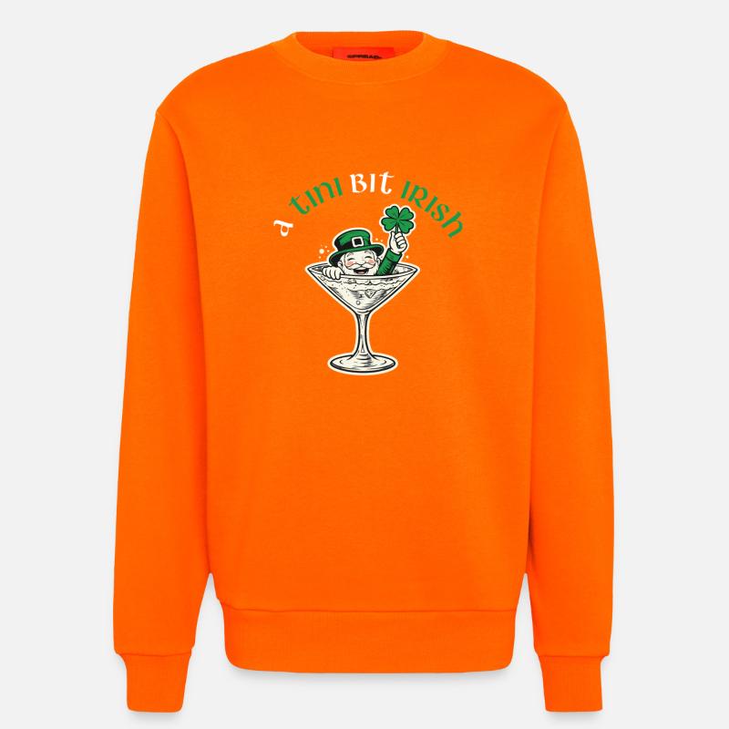 Ein Tini-bisschen irischer St. Patrick's Day - Sweatshirt - made by SPREAD  - SUNSET ORANGE