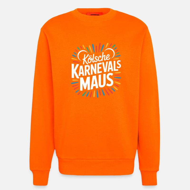 Kölsche Karnevalsmaus Karneval Köln Kölner Maus - Sweatshirt - made by SPREAD  - SUNSET ORANGE