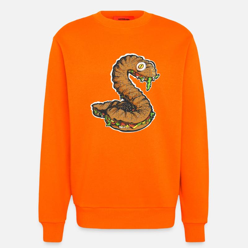 Die naschende Schlange - Sweatshirt - made by SPREAD  - SUNSET ORANGE