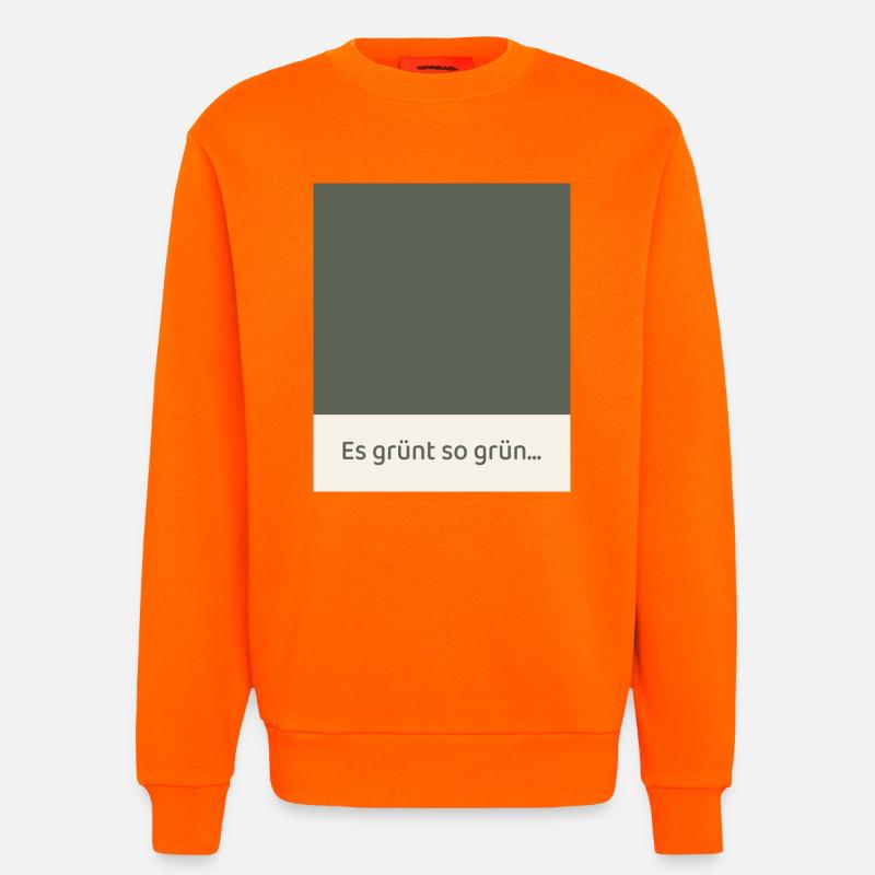 C’est tellement vert – Affiche Modern Fields - Sweat bio décontracté fabriqué en UE - SUNSET ORANGE
