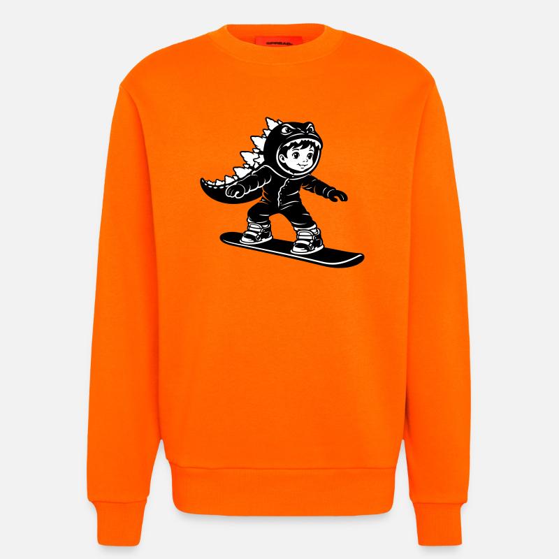 Snowboard Dragon Boy - Sweatshirt - made by SPREAD  - SUNSET ORANGE