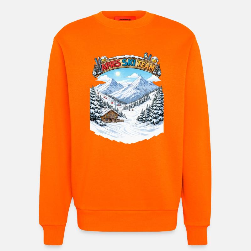 Après Ski Team Bergpanorama - Sweatshirt - made by SPREAD  - SUNSET ORANGE