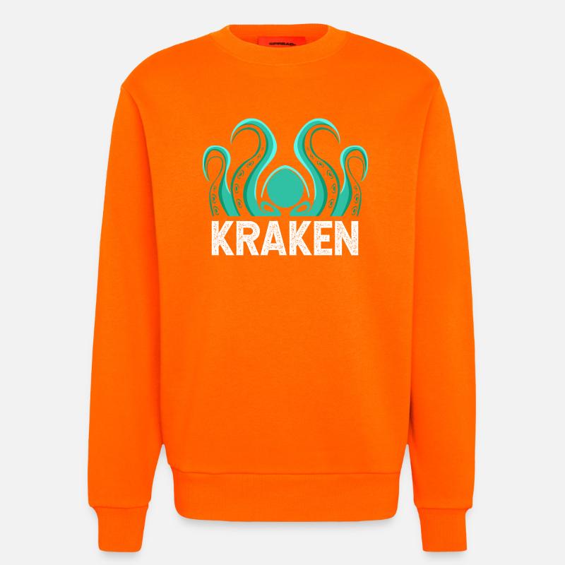 Octopus Octopus Octopus Octopus Octopus - Sweatshirt - made by SPREAD - SUNSET ORANGE