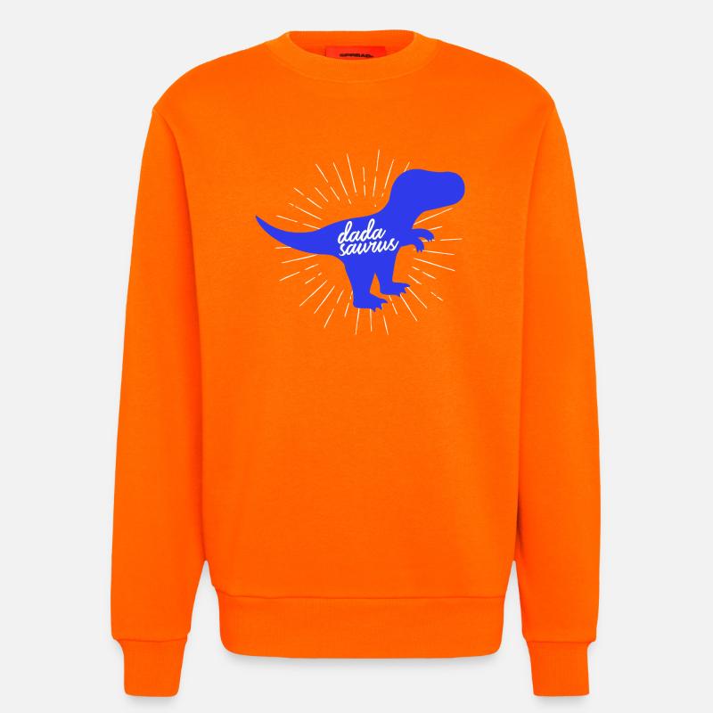Dadasaurus Dadasaurus Daddy Dinosaur T-Rex - Sweat bio décontracté fabriqué en UE - SUNSET ORANGE