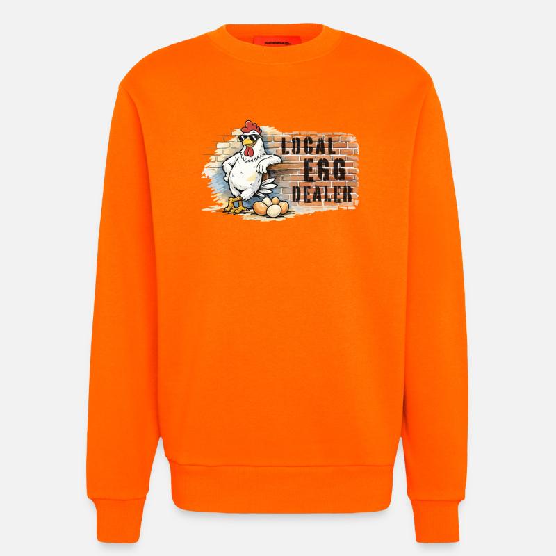 Huhn im Graffiti Stil - Sweatshirt - made by SPREAD - SUNSET ORANGE