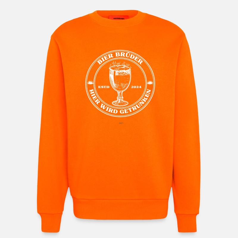 BierBrüder. Hier wird getrunken. - Sweatshirt - made by SPREAD  - SUNSET ORANGE