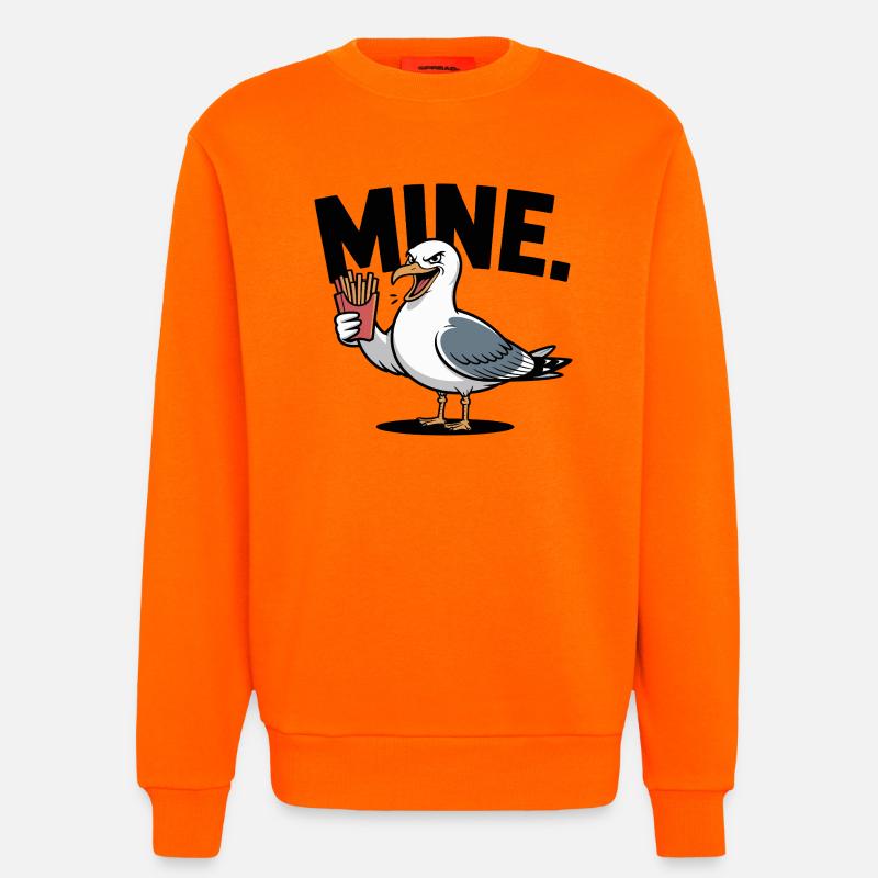 Grumpy Seagull mit Pommes - Sweatshirt - made by SPREAD  - SUNSET ORANGE