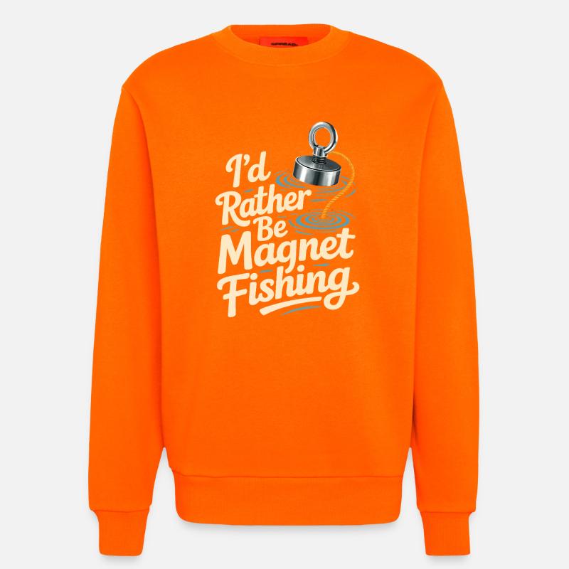 I'd rather magnet fish - Sweatshirt - made by SPREAD - SUNSET ORANGE