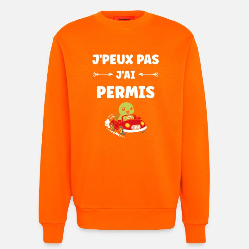 Führerschein-Humor - Sweatshirt - made by SPREAD  - SUNSET ORANGE